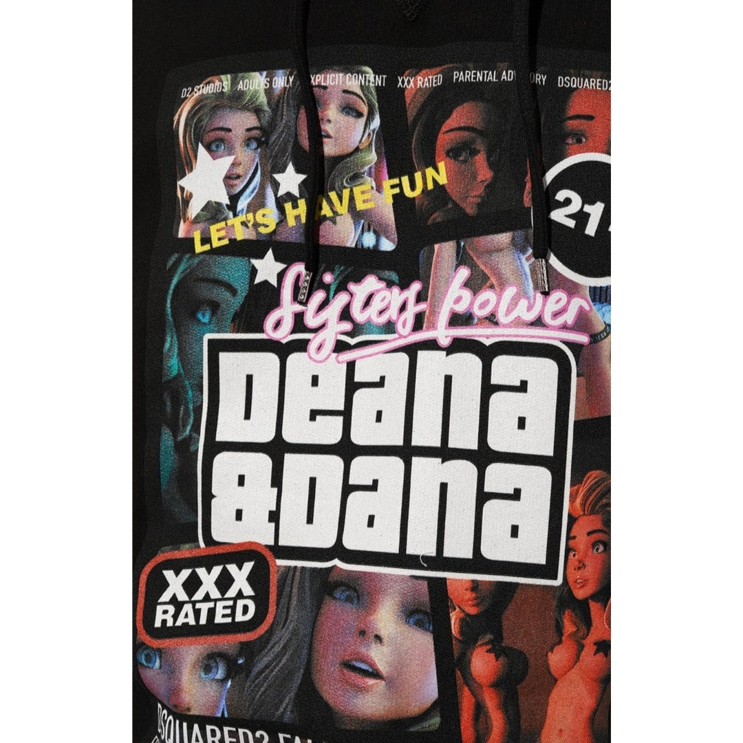 Dsquared2 Sisters Power Deana And Dana Black Hoodie XS