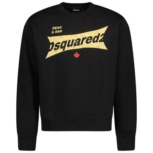 Dsquared2 Cool Fit Logo Black Crew Neck Jumper XS