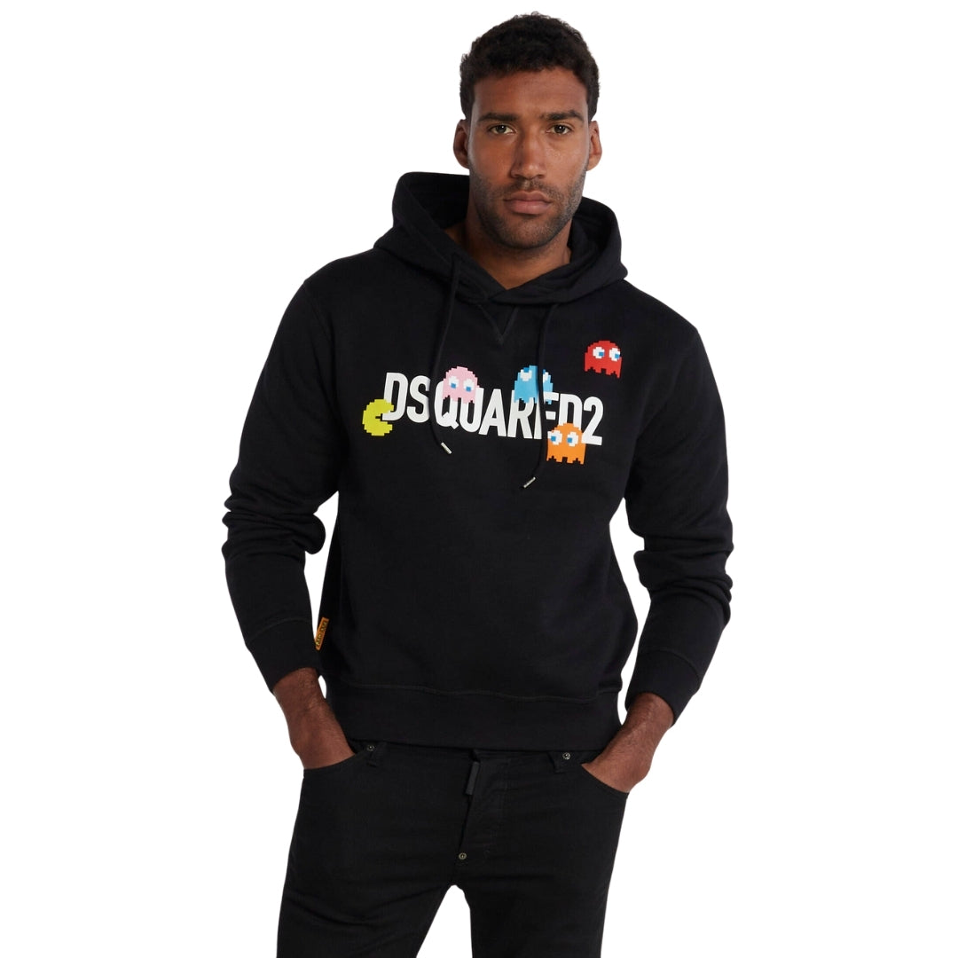 Dsquared2 Pac Man Cool Fit Black Hoodie S