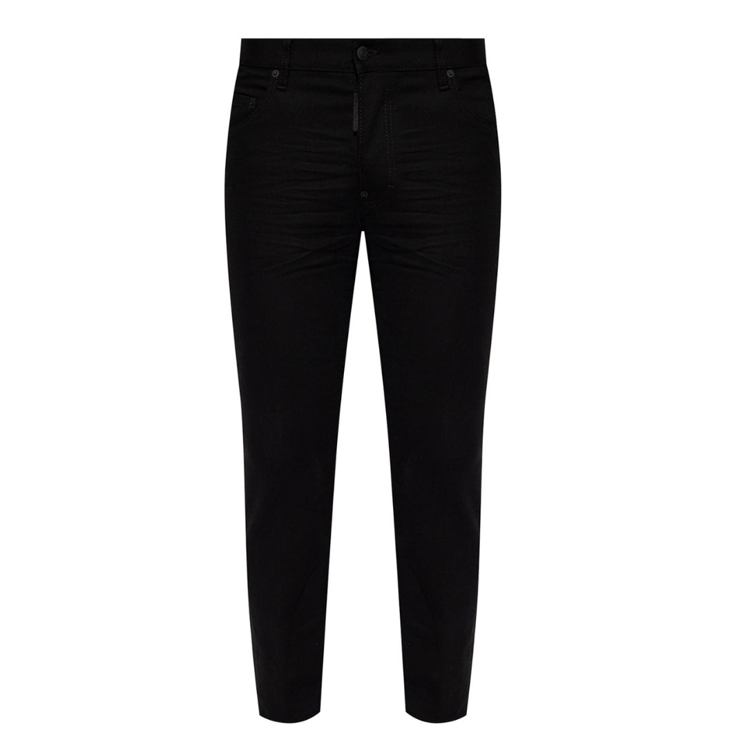 Dsquared2 Black Bull Badge Black Denim Pants W28