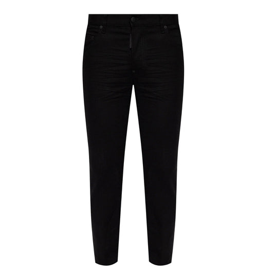 Dsquared2 Black Bull Badge Black Denim Pants W28