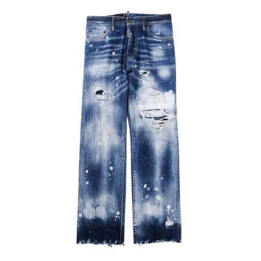 Dsquared2 Roadie Jean Blue Distressed Denim Pants W28