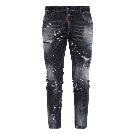 Dsquared2 Super Twinky Jean Black Ripped Denim Pants W38