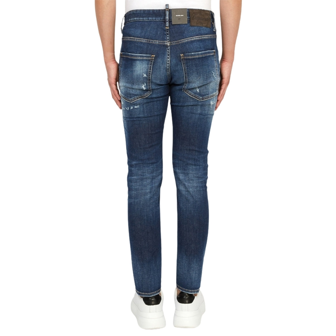 Dsquared2 Skater Jean Destroyed Reinforced Denim Blue Jeans W28
