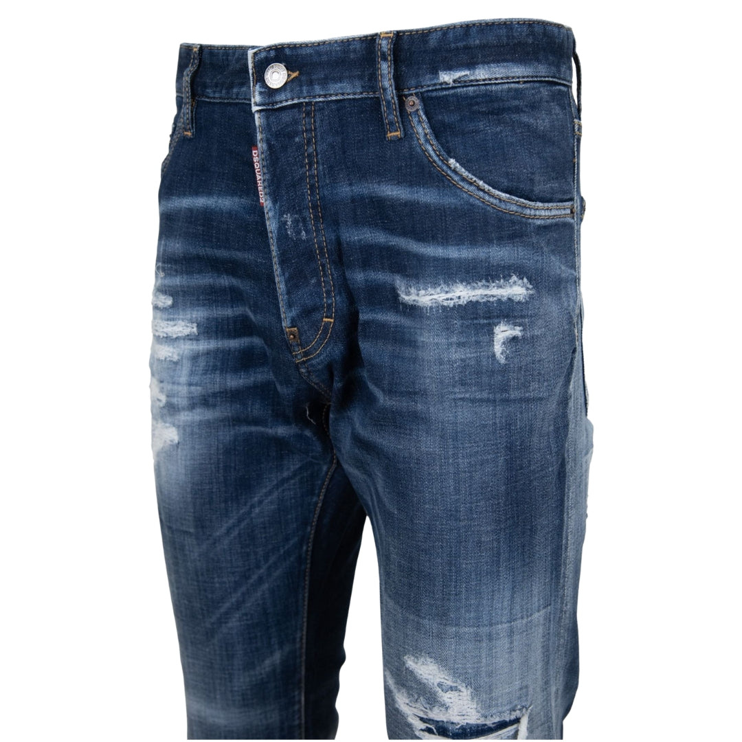 DSQUARED2 Cool Guy Jean Destroyed Worn Denim Blue Jeans W34