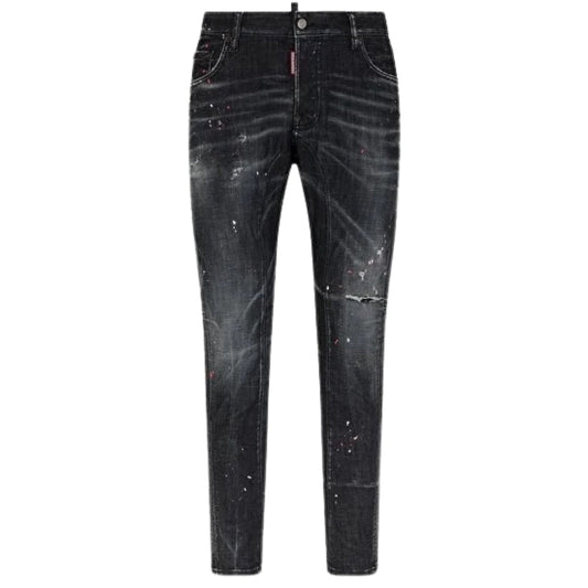 DSQUARED2 Cool Guy Jean Destroyed Paint Splash Wash Black Jeans W34