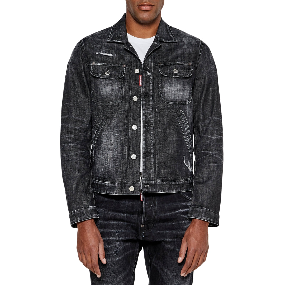 Dsquared2 Easy Wash Jean Jacket Black W32