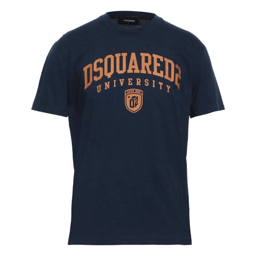Dsquared2 S74Gd1166 478 Dsquared2 Cool Fit Varsity T Shirt 478 Navy T Shirt - Style Centre Wholesale