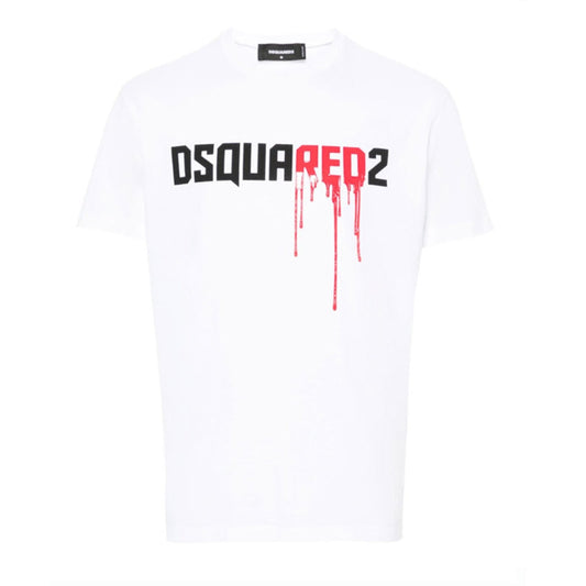 Dsquared2 Dripping Logo T-Shirt White M