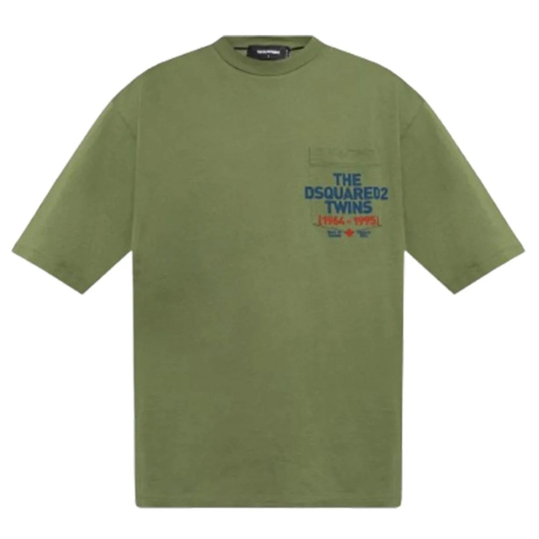 Dsquared2 Logo Print T-Shirt Sage Green M