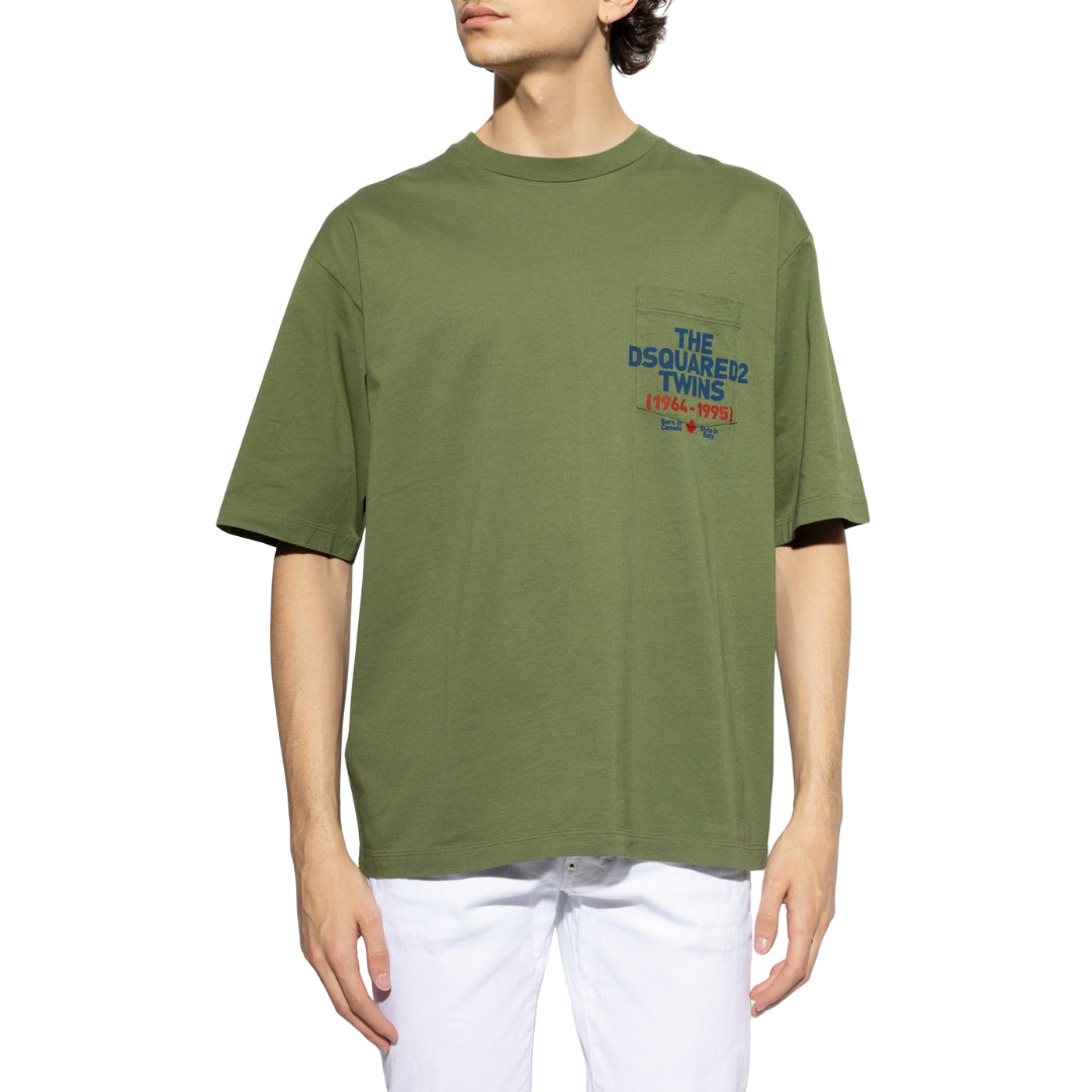 Dsquared2 Logo Print T-Shirt Sage Green M