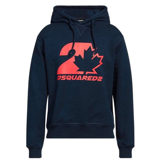 Dsquared2 S74Gu0728 478 Cool Fit Maple Leaf Hoodie 478 Navy Hoodie - Style Centre Wholesale