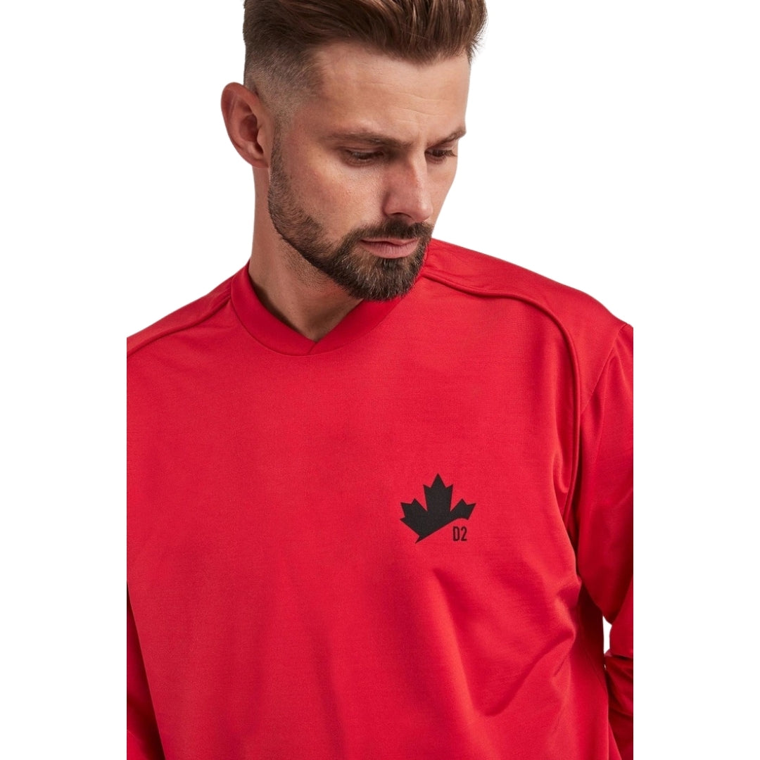 DSQUARED2 D2 Maple Logo Red Sweater S