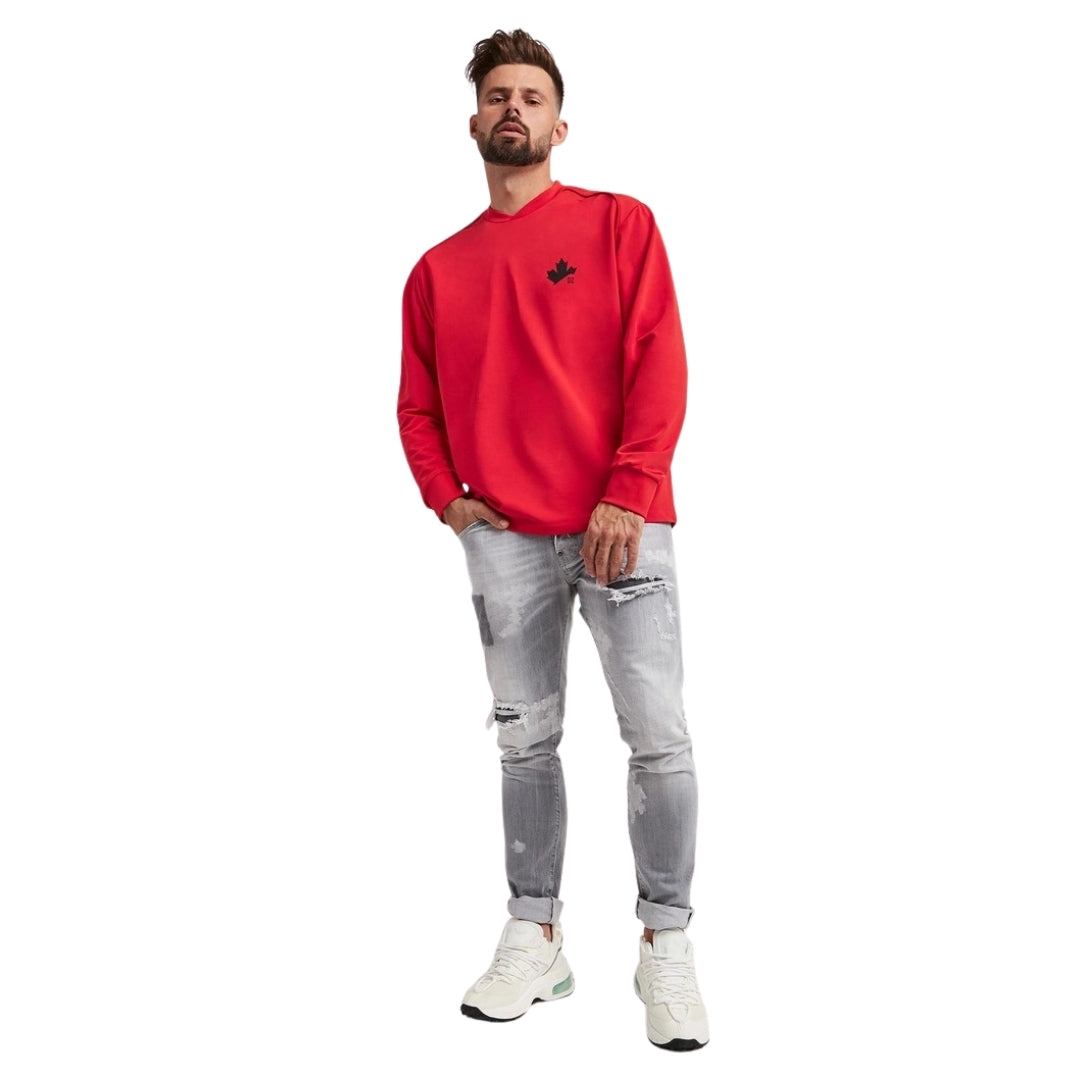 DSQUARED2 D2 Maple Logo Red Sweater S