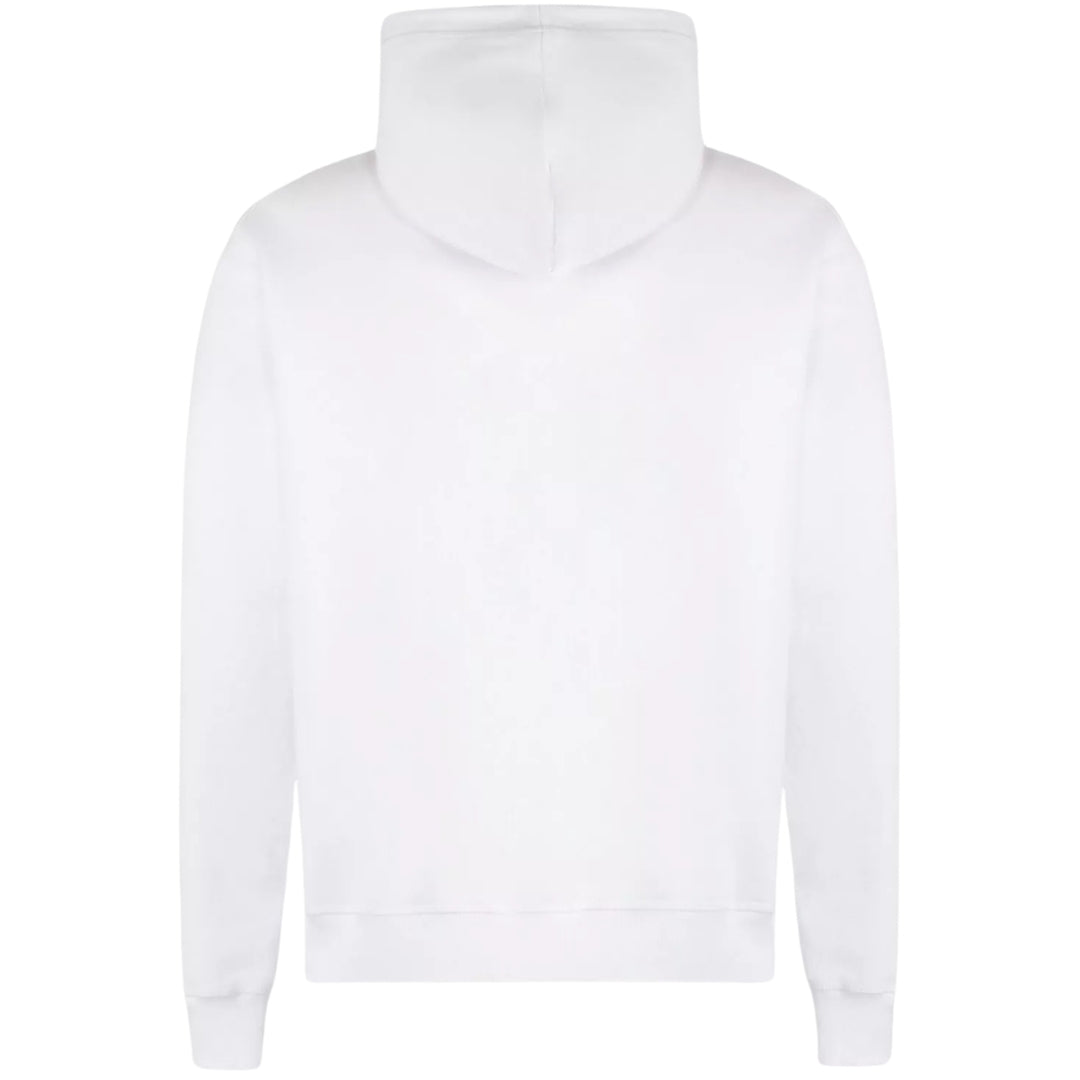 DSQUARED2 Monotone Maple Leaf Logo White Hoodie S
