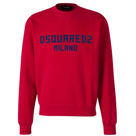 DSQUARED2 Cool Fit Milano Crew Neck Red Jumper M
