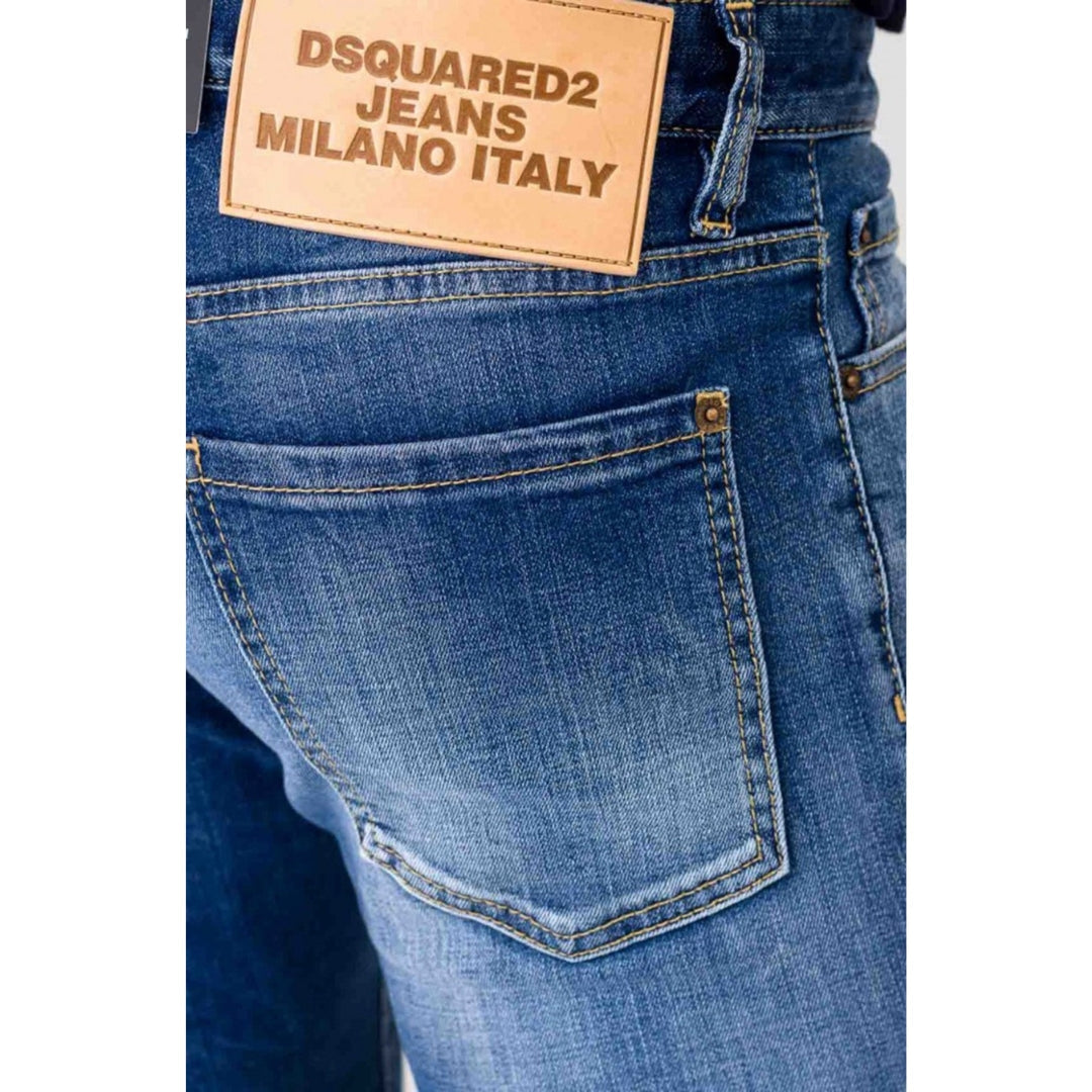 DSQUARED2 SLIM CROPPED JEAN S74LB0967 S30664 470 NAVY BLUE JEANS Mens 46