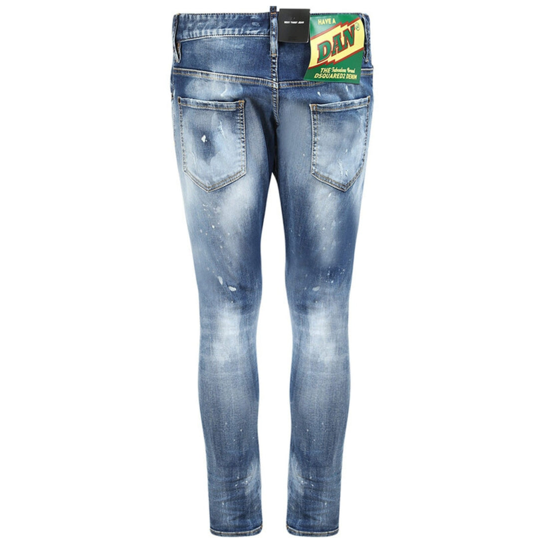 Dsquared2 S74Lb1178 S30789 Sexy Twist Jean 470 Blue Navy Jeans Mens - Style Centre Wholesale