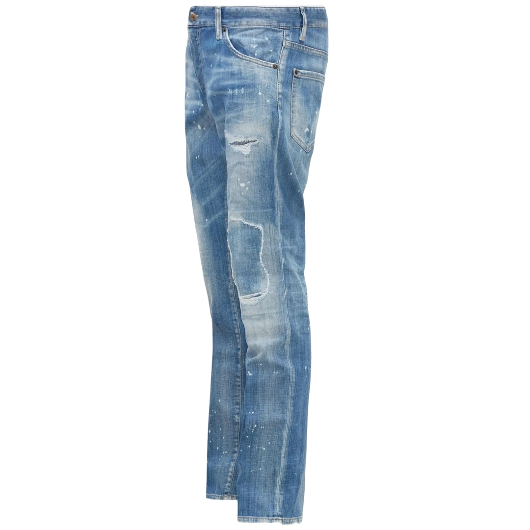 DSQUARED2 Cool Guy Jean Patchwork Denim Blue Jeans W40