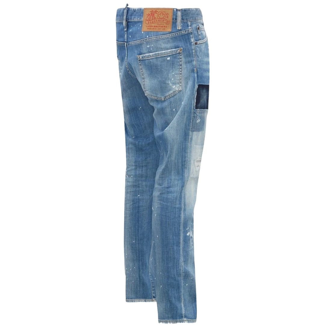 DSQUARED2 Cool Guy Jean Patchwork Denim Blue Jeans W40