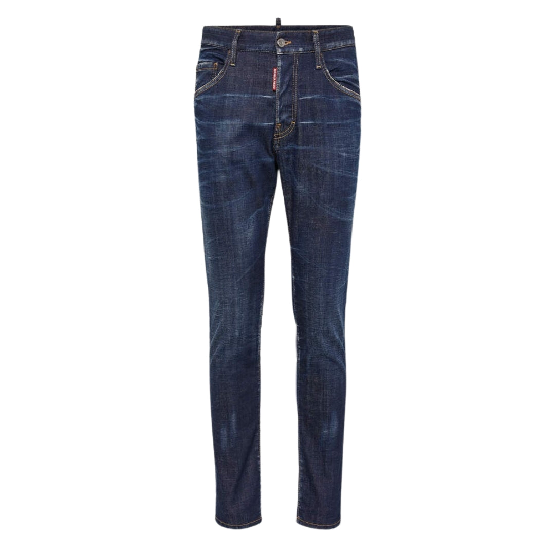 Dsquared2 Dark Clean Wash Skater Jeans Navy Blue W28