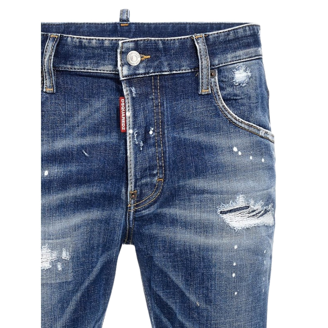 DSQUARED2 Super Twinky Jean Reinforced Worn Denim Wash Blue Jeans W30