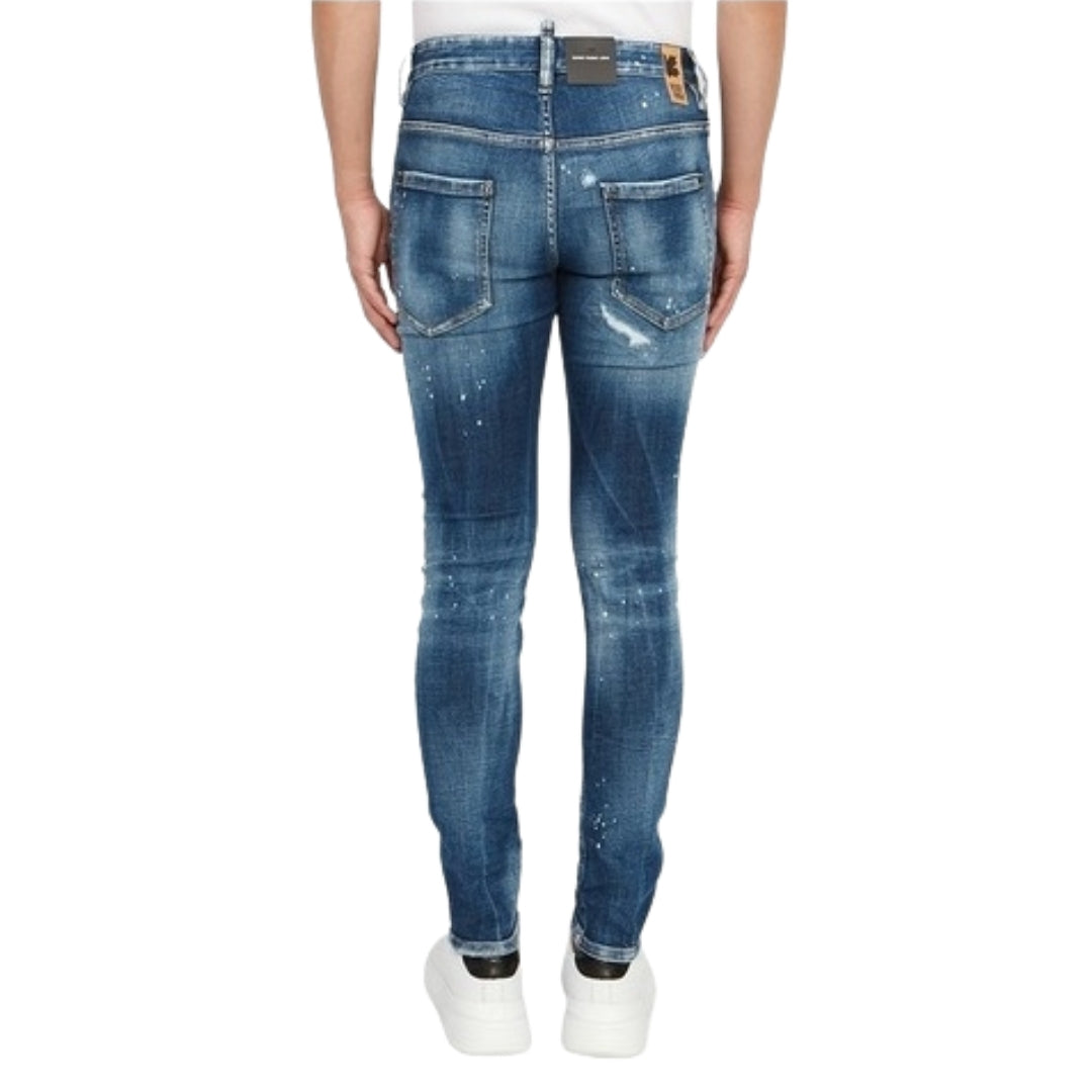 DSQUARED2 Super Twinky Jean Reinforced Worn Denim Wash Blue Jeans W30
