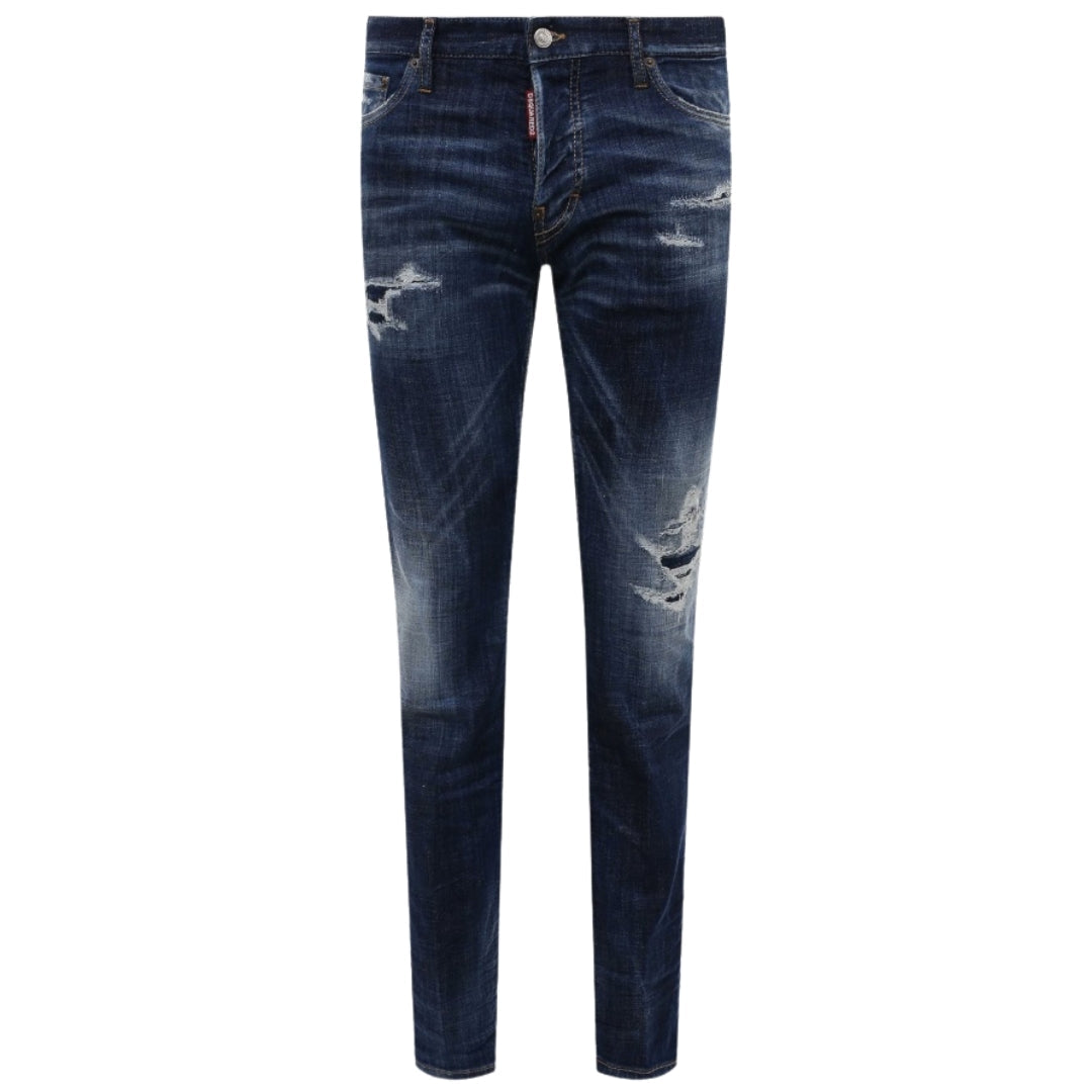 DSQUARED2 Slim Jean Faded Worn Wash Blue Jeans W36