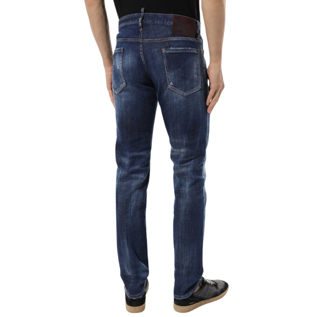 DSQUARED2 Slim Jean Faded Worn Wash Blue Jeans W36