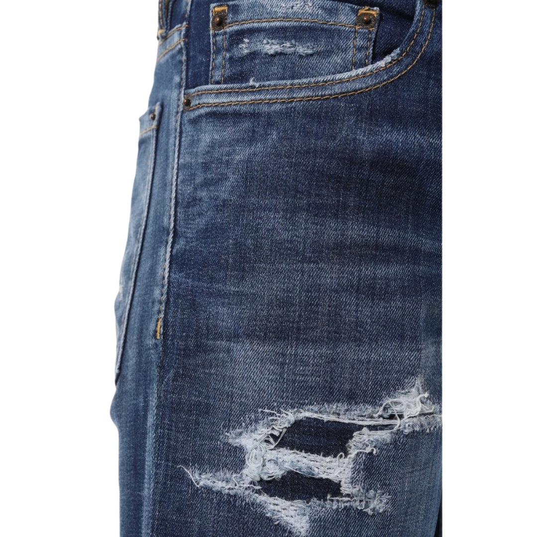 DSQUARED2 Slim Jean Faded Worn Wash Blue Jeans W36
