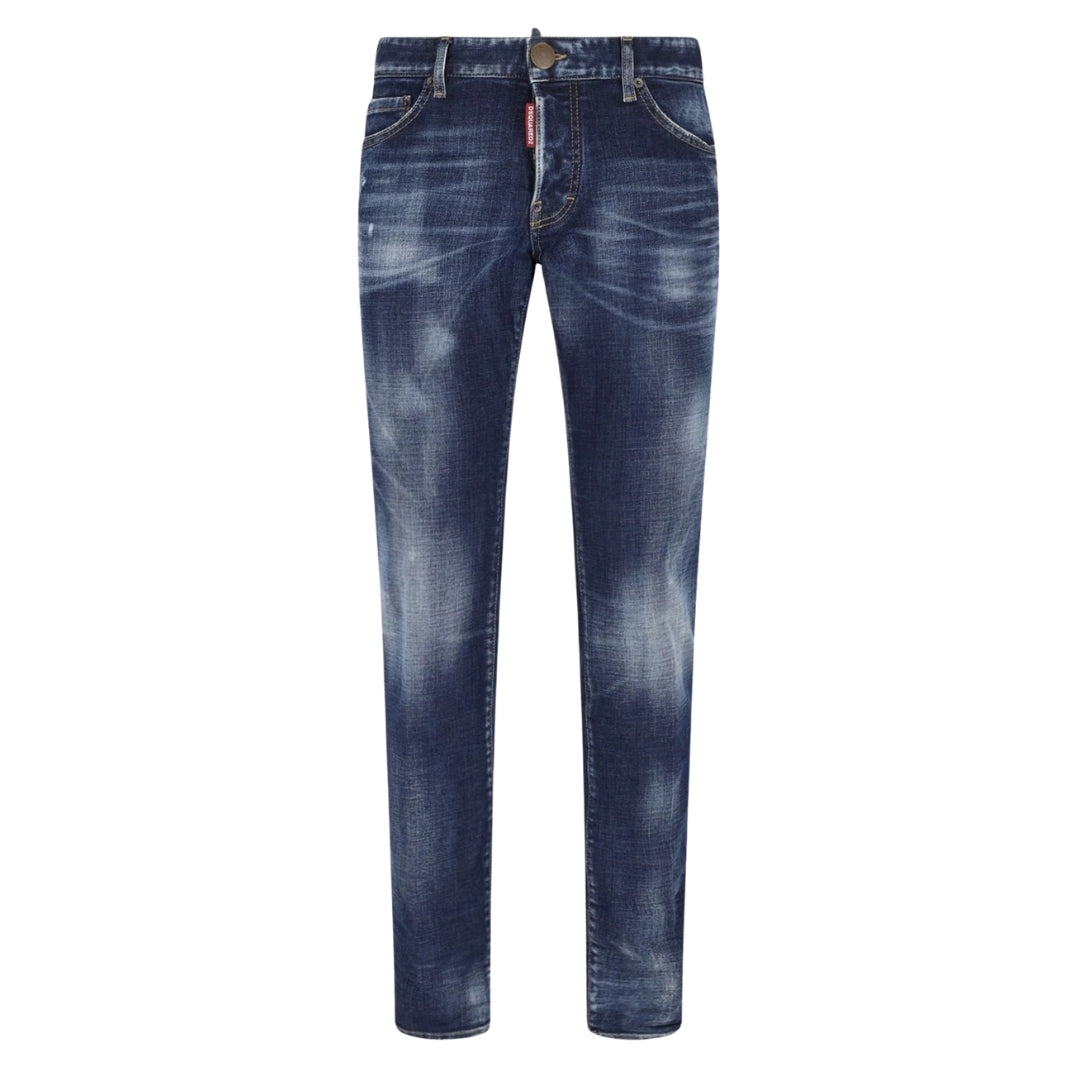 Dsquared2 Skater Jean Canadian Flag Badge Blue Wash Jeans S74Lb1335 S30664 470 - Style Centre Wholesale