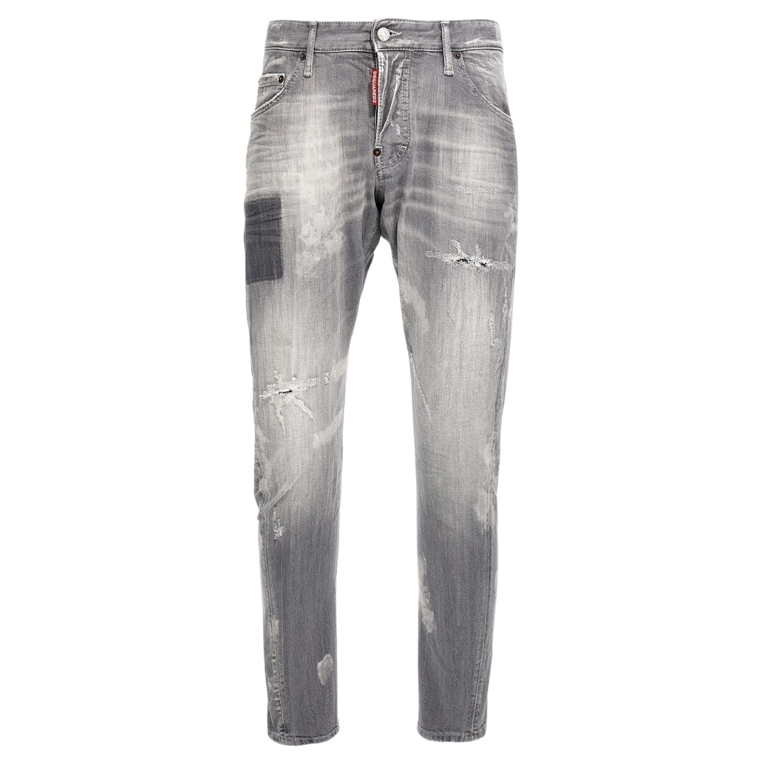 DSQUARED2 Sexy Twist Jeans Worn Faded Style Grey Jeans W28