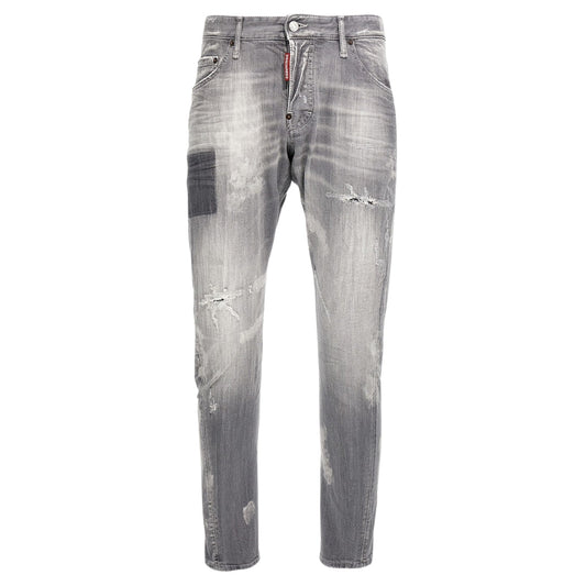 DSQUARED2 Sexy Twist Jeans Worn Faded Style Grey Jeans W28