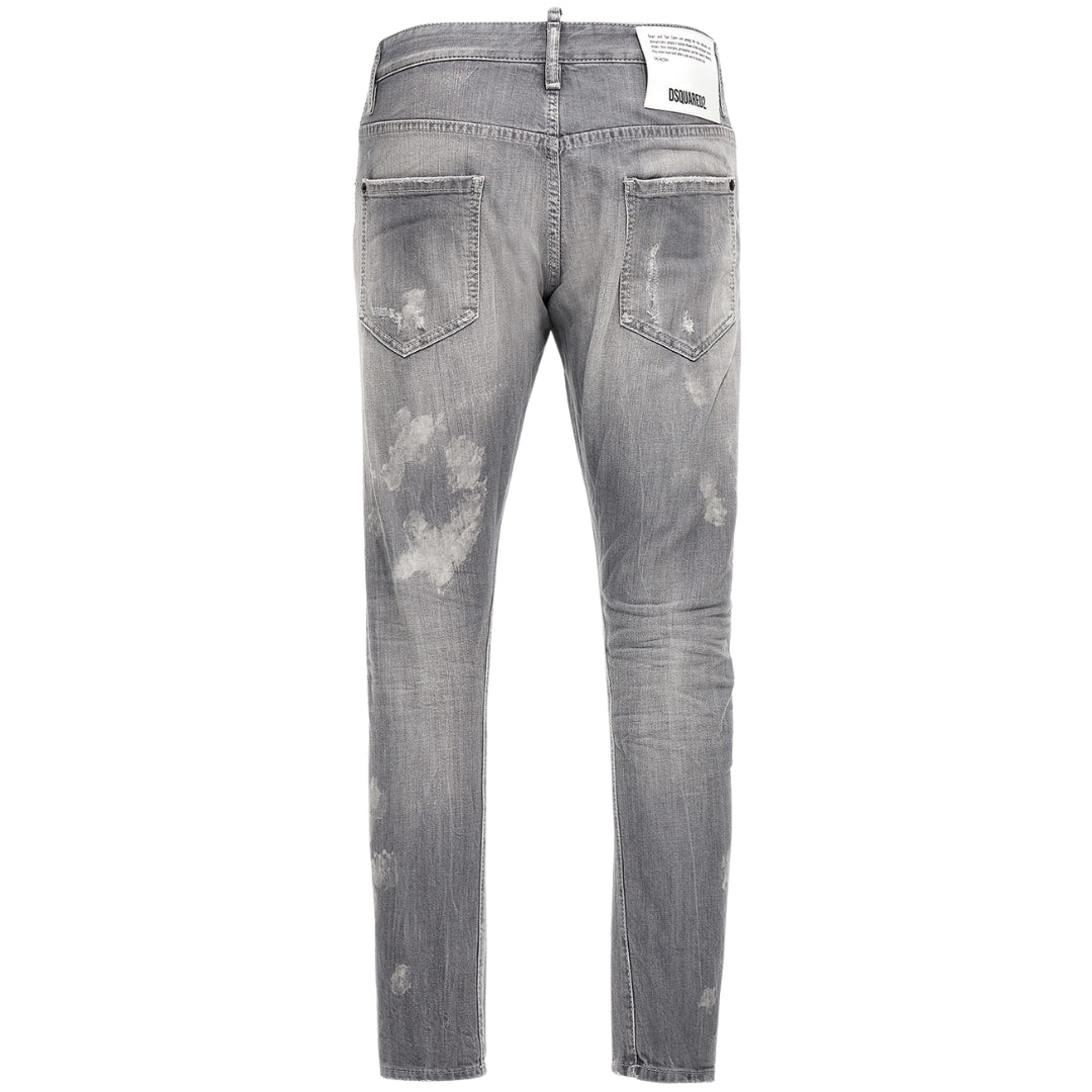 DSQUARED2 Sexy Twist Jeans Worn Faded Style Grey Jeans W28