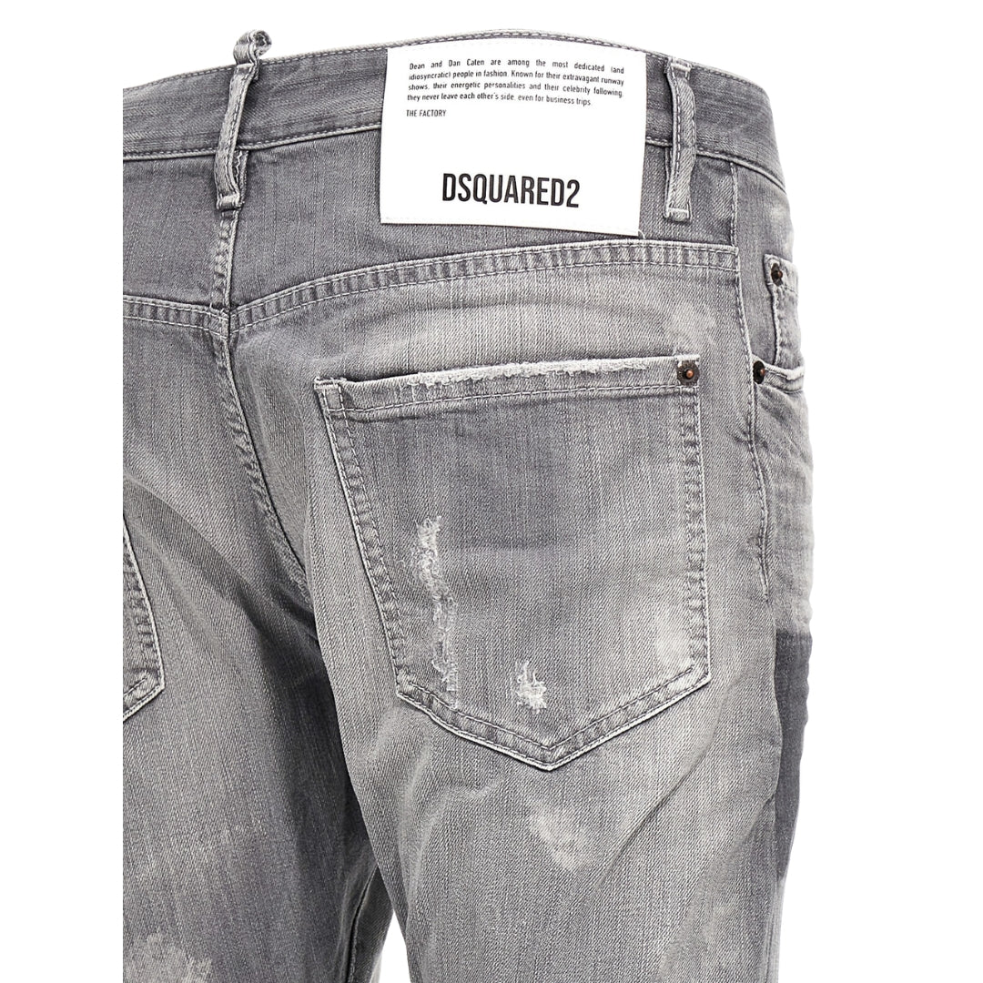 DSQUARED2 Sexy Twist Jeans Worn Faded Style Grey Jeans W28