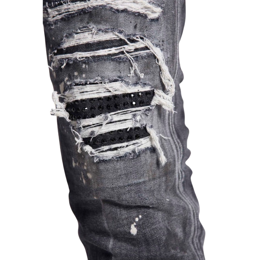DSQUARED2 Super Twinky Jean Black Diamond Destroyed Wash Black Jeans W30
