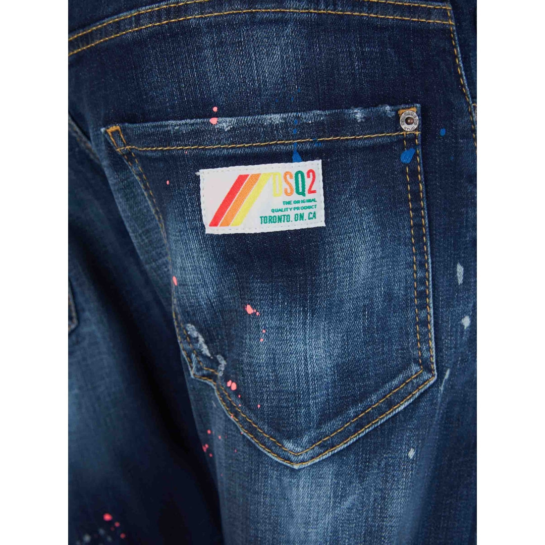 DSQUARED2 Sexy Twist Jean Worn Reinforced Wash Blue Jeans W30