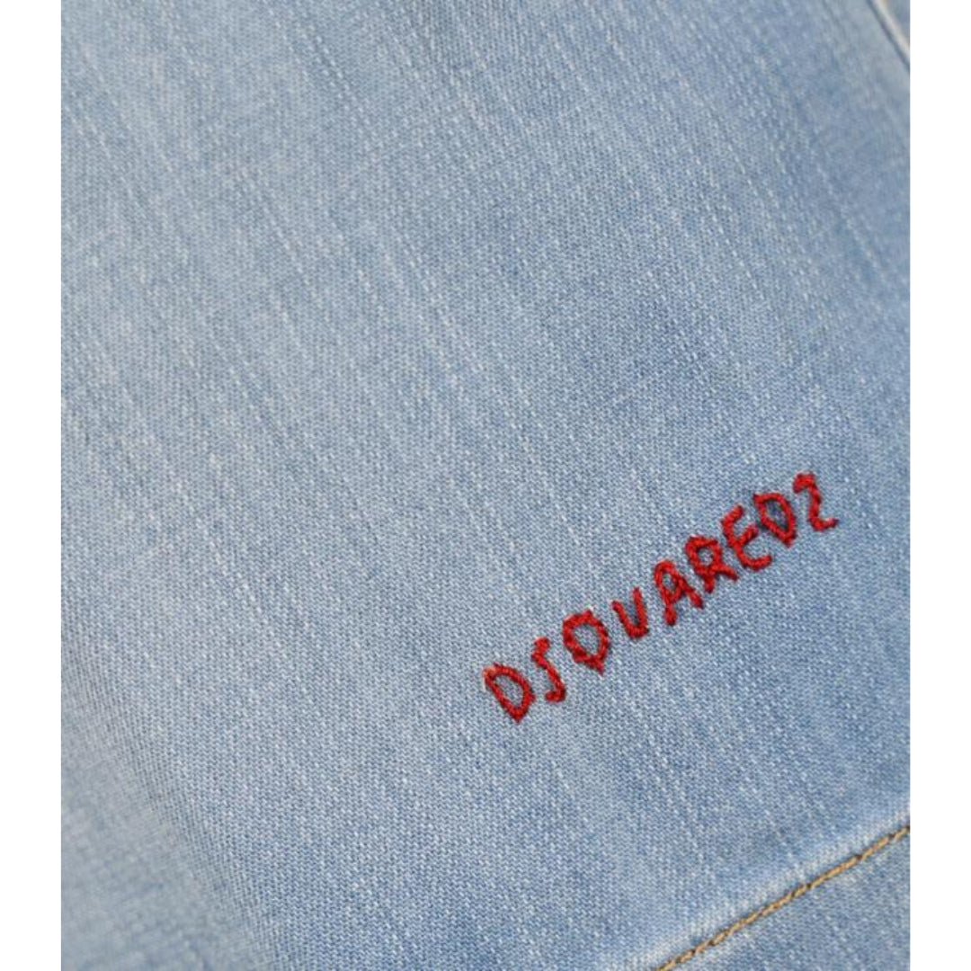 DSQUARED2 Relaxed Fit Light Blue Denim Shorts W34