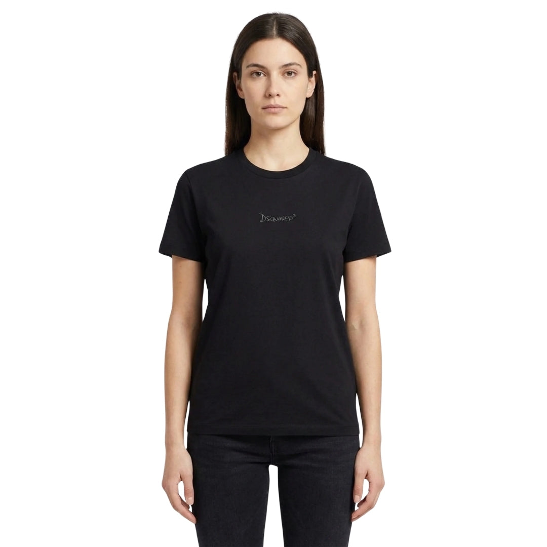 DSQUARED2 Small Signature Logo Black  T-Shirt XXS