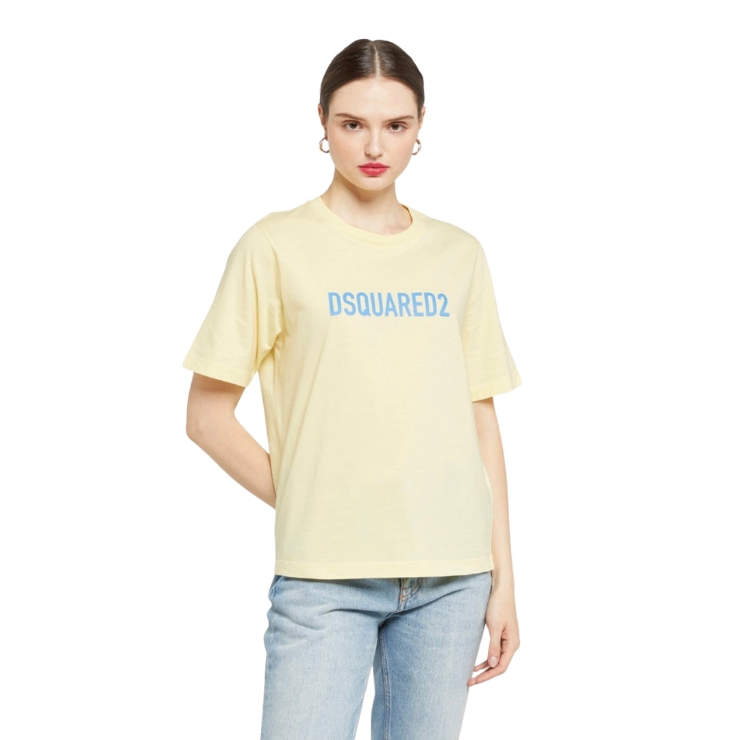 DSQUARED2 Eco Dyed Easy Yellow  T-Shirt XS