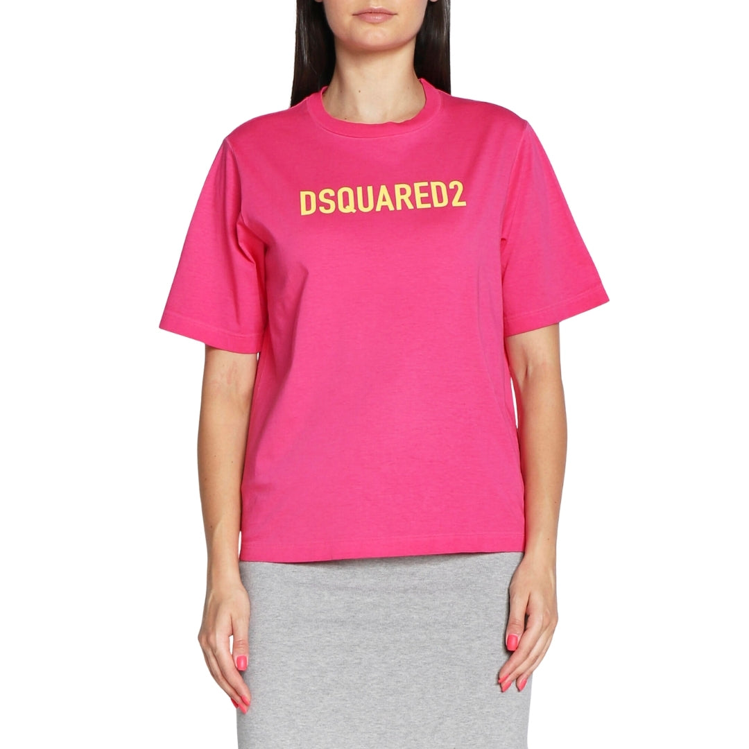 DSQUARED2 Eco Dyed Easy Hot Pink  T-Shirt M