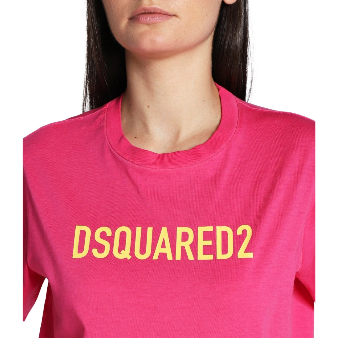 DSQUARED2 Eco Dyed Easy Hot Pink  T-Shirt M