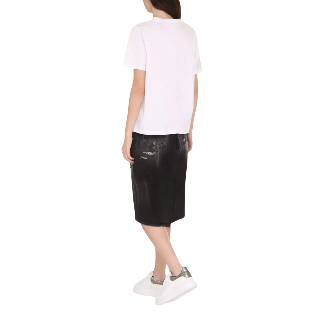 DSQUARED2 Logo Print Crew Neck White  T-Shirt S