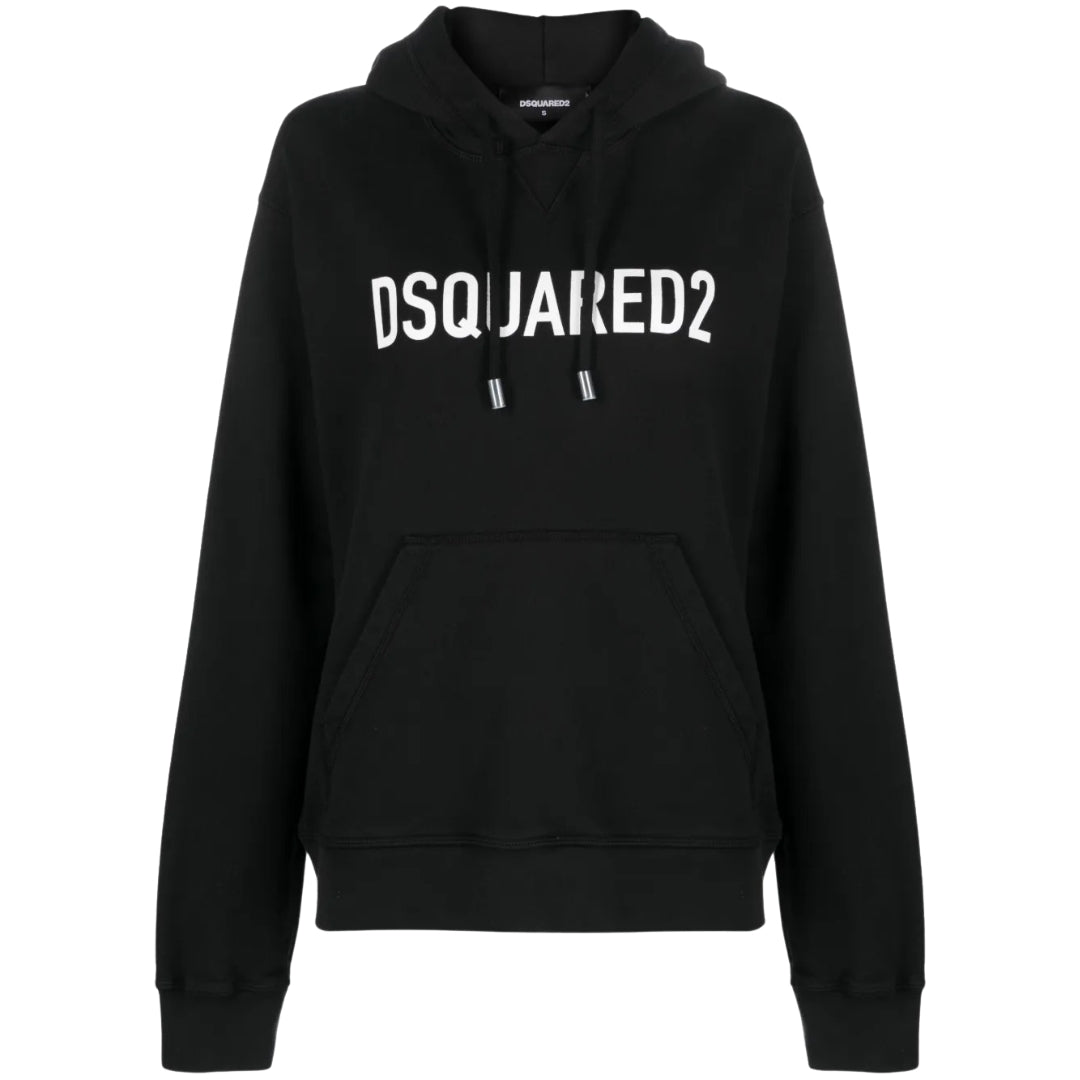 DSQUARED2 Cool Fit Brand Logo Black Hoodie S