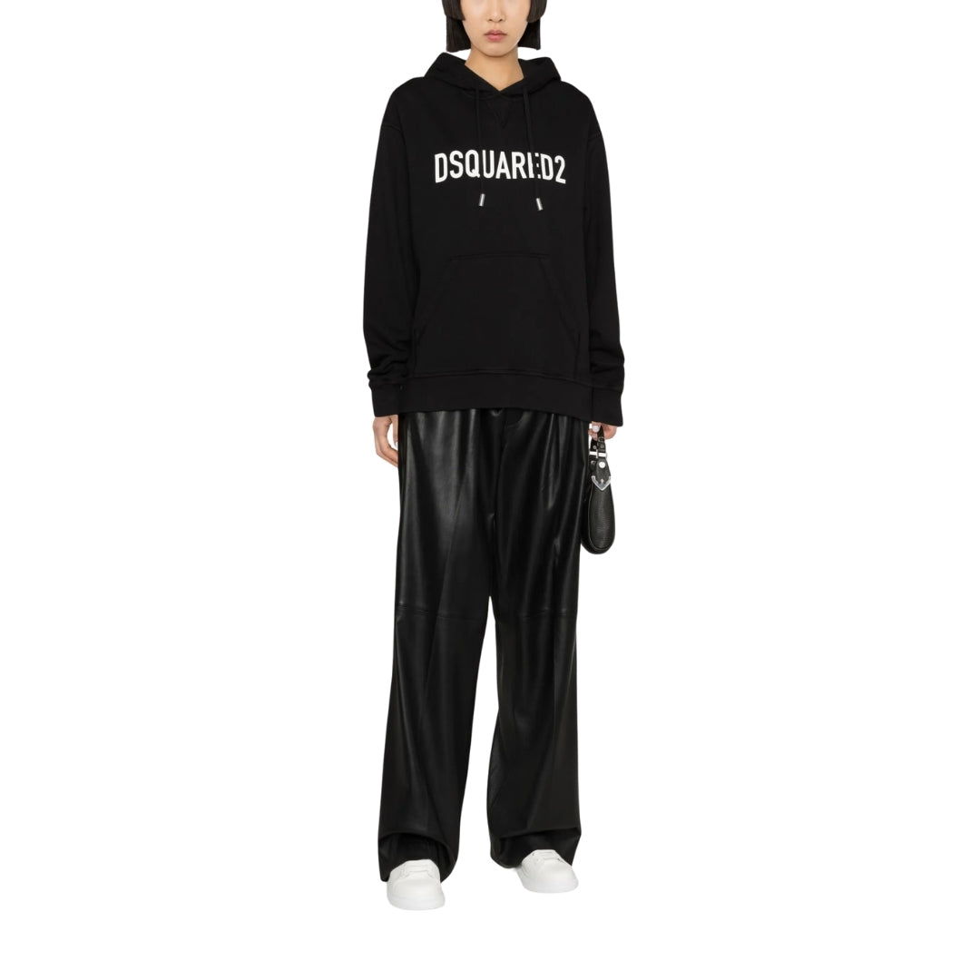 DSQUARED2 Cool Fit Brand Logo Black Hoodie S
