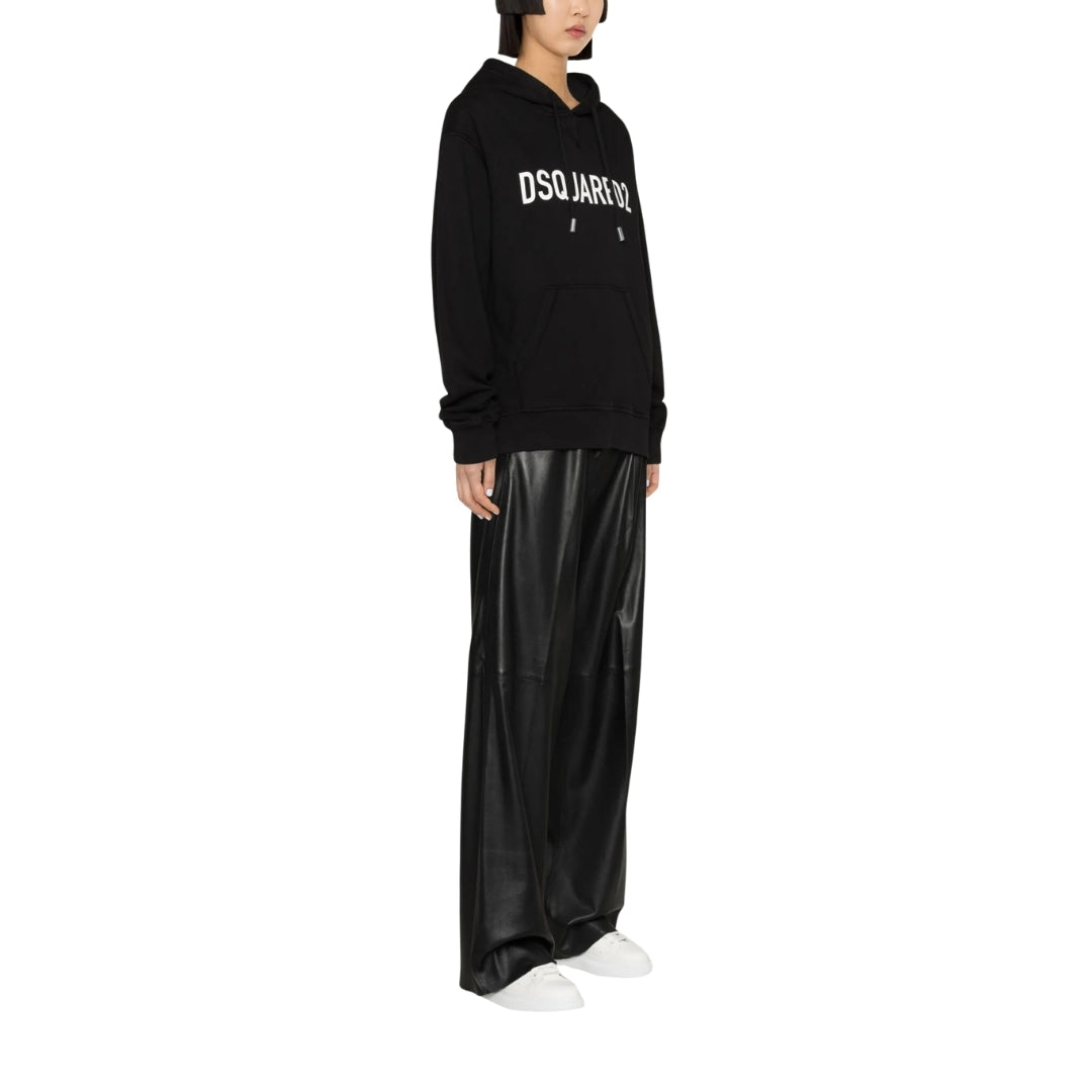 DSQUARED2 Cool Fit Brand Logo Black Hoodie S