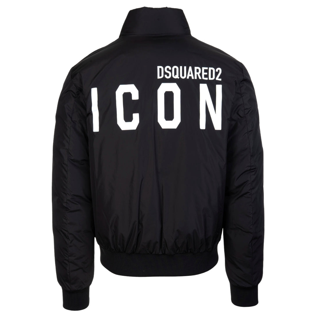 DSQUARED2 Icon Padded Bomber Black Jacket W34