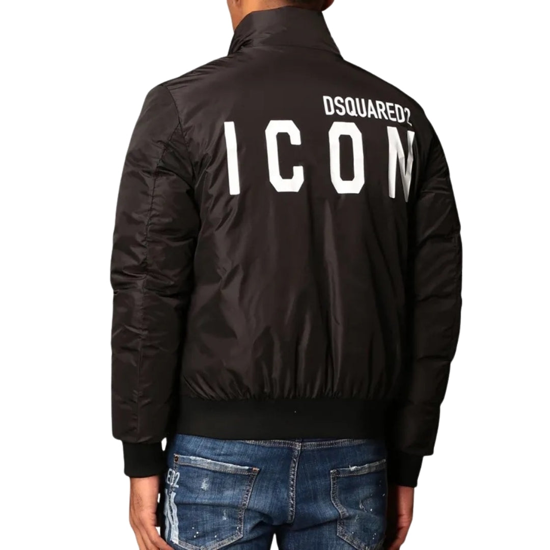 DSQUARED2 Icon Padded Bomber Black Jacket W34