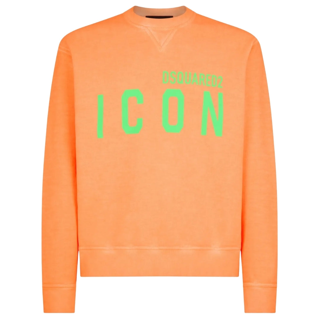 DSQUARED2 Icon Orange Crew Neck Jumoper XS
