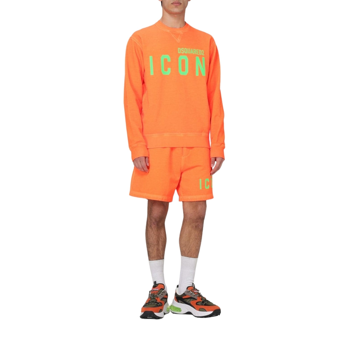 DSQUARED2 Icon Orange Crew Neck Jumoper XS